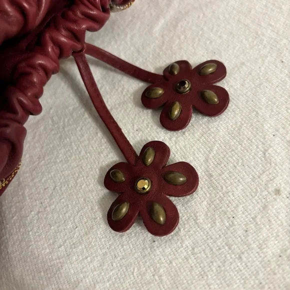 Isabella Fiore Leather & Tapestry Small Shoulder or Handbag With Studs Detail - Picture 7 of 16